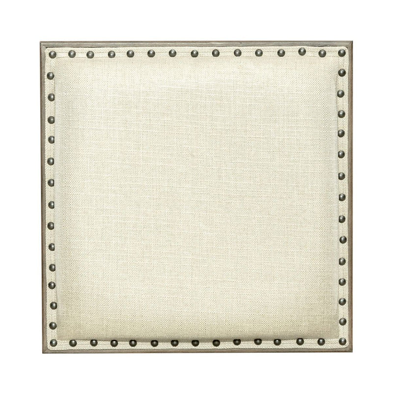 Liberty Furniture Americana Farmhouse Upholstered Console Stool in Dusty Taupe