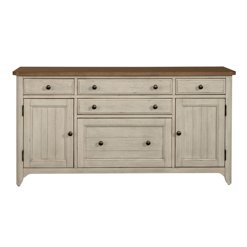 Liberty Farmhouse Reimagined Door Credenza in Antique White image