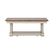 Liberty Farmhouse Reimagined Rectangular Cocktail Table in Antique White image