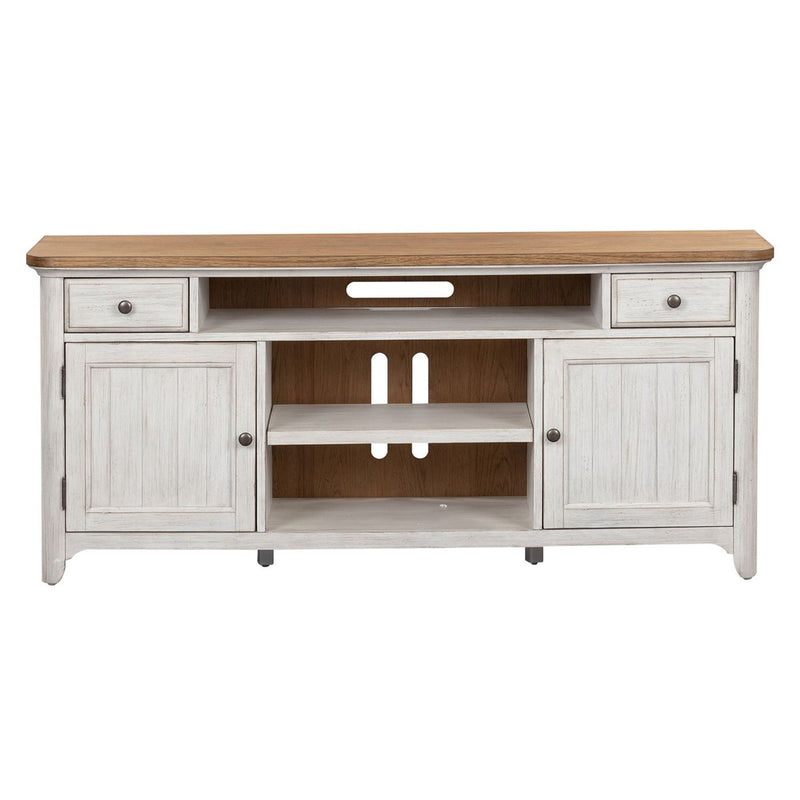 Liberty Farmhouse Reimagine Entertainment TV Stand in Antique White image