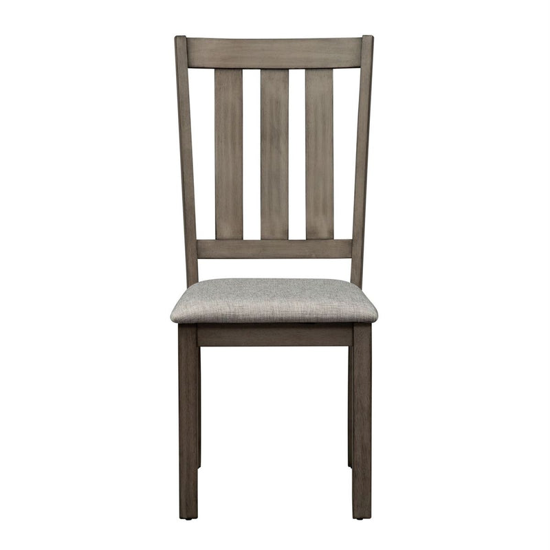 Liberty Furniture Tanners Creek Slat Back Side Chair (RTA) in Greystone (Set of 2)