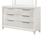 Crown Mark Furniture Cressida 6 Drawer Dresser in White image