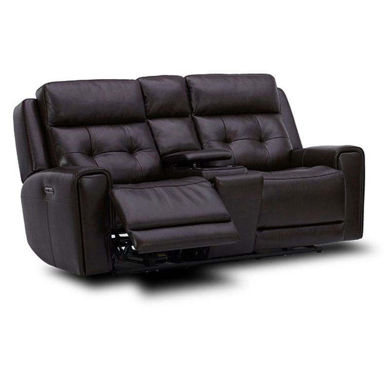 Liberty Furniture Carrington Loveseat w/Console P3 & ZG in Dark Brown