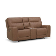 Liberty Furniture Bennett Loveseat with Console P2 & ZG in Butternut image