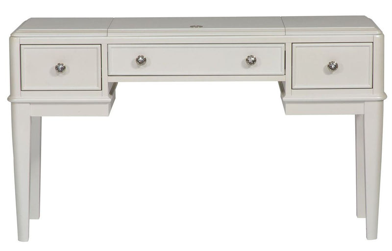 Liberty Furniture Stardust Vanity Desk in Iridescent White