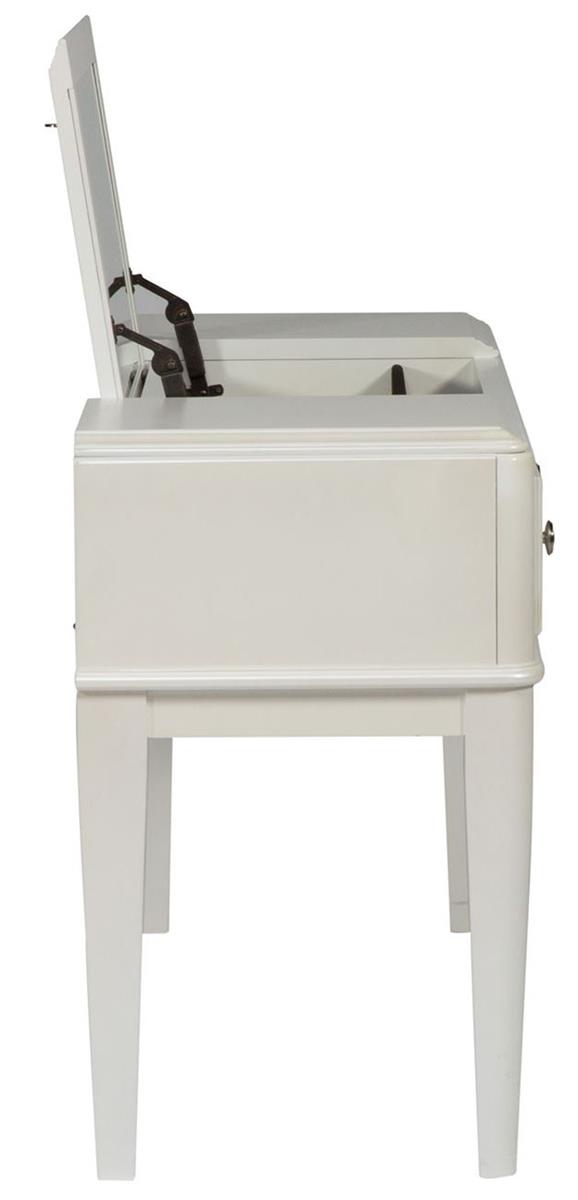 Liberty Furniture Stardust Vanity Desk in Iridescent White