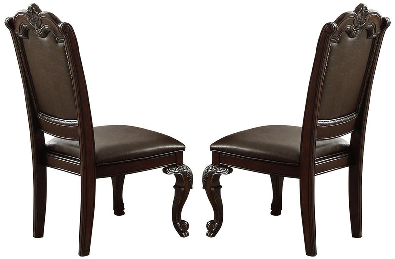 Crown Mark Kiera Dining Side Chair in Rich Brown (Set of 2) image