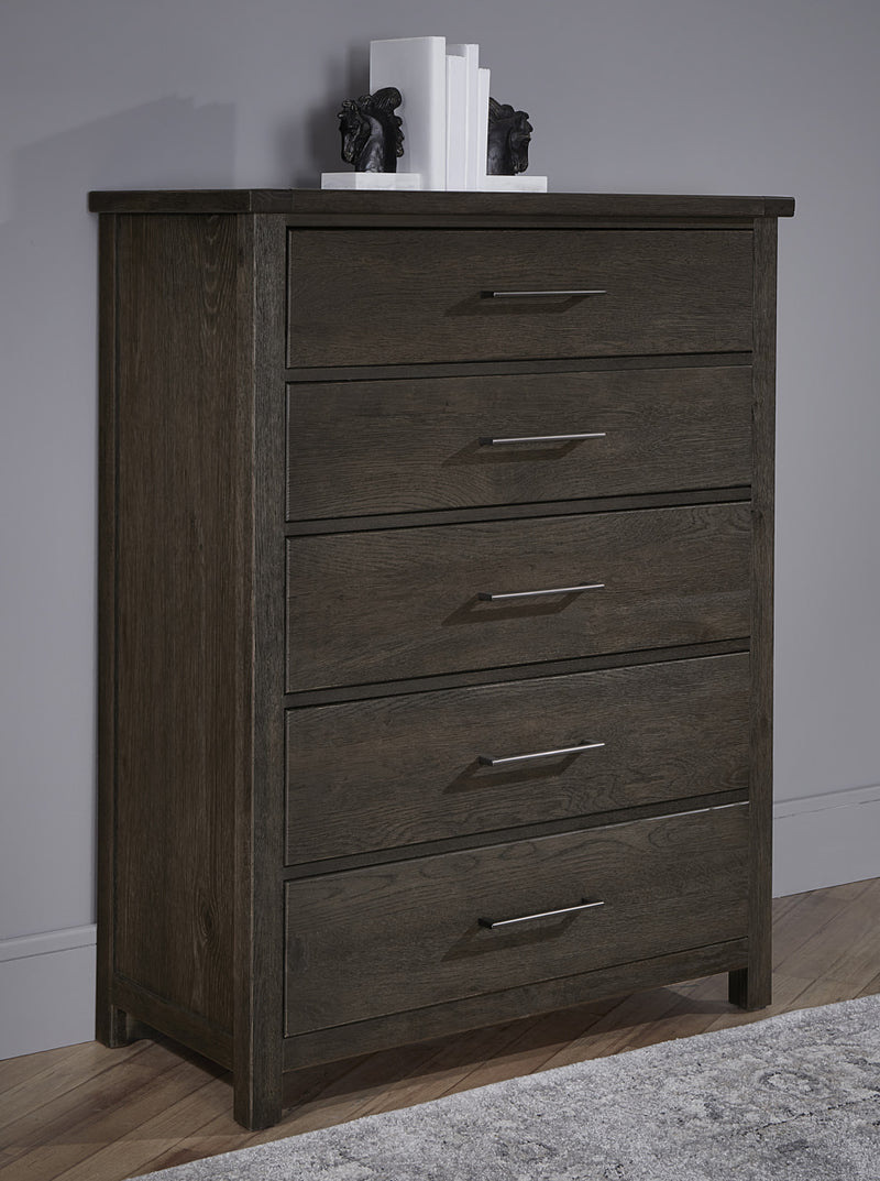 Vaughan Bassett Dovetail 5-Drawer Chest in Java