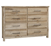 Vaughan Bassett Dovetail 8-Drawer Dresser in Sun Bleached White image