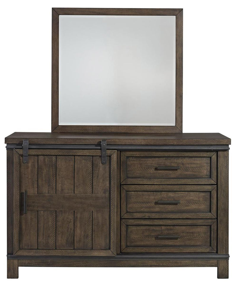 Liberty Furniture Thornwood Hills Mirror in Rock Beaten Gray