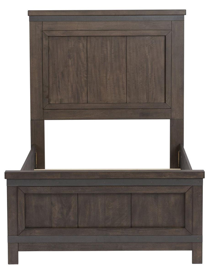 Liberty Furniture Thornwood Hills Twin Panel Bed in Rock Beaten Gray