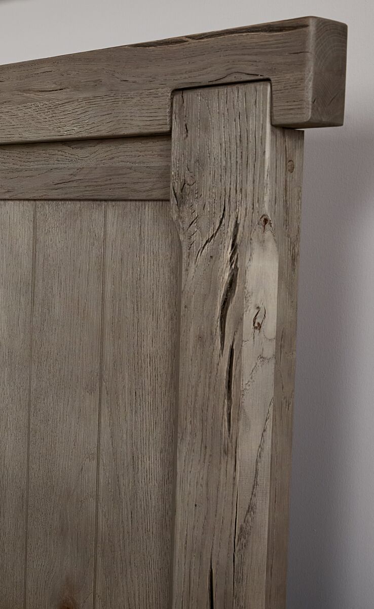 Vaughan Bassett Yellowstone Queen American Dovetail Panel Storage Bed in Dapple Grey