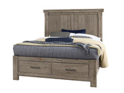 Vaughan Bassett Yellowstone King American Dovetail Panel Storage Bed in Dapple Grey image