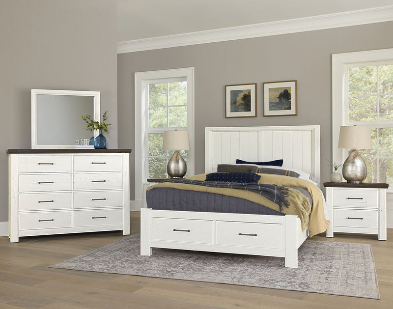 Vaughan Bassett Yellowstone 8 Drawer Dresser in White & Buckskin