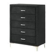 Crown Mark Furniture Lucinda 5 Drawer Chest in Black image