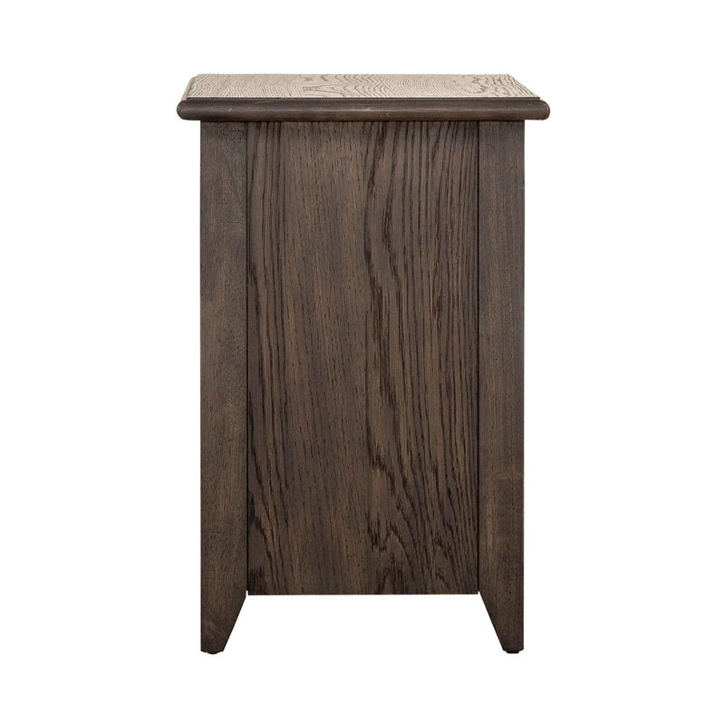 Liberty Furniture Mill Creek Chair Side Table in Peppercorn