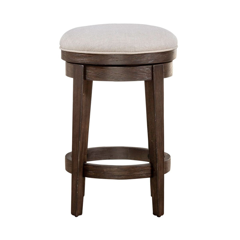 Liberty Furniture Mill Creek Console Swivel Stool in Peppercorn