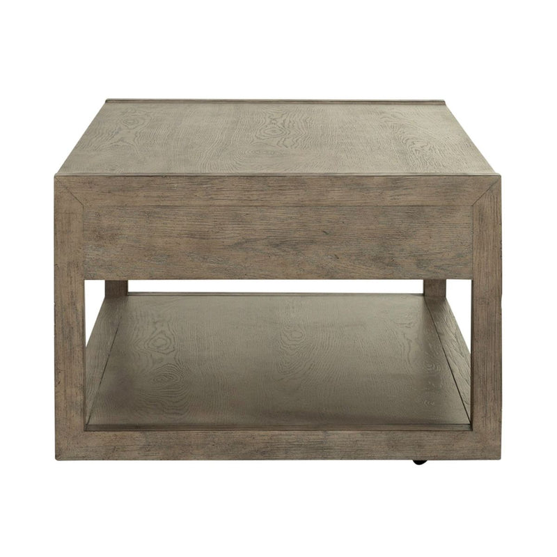 Liberty Furniture Bartlett Field Cocktail Table in Dusty Taupe