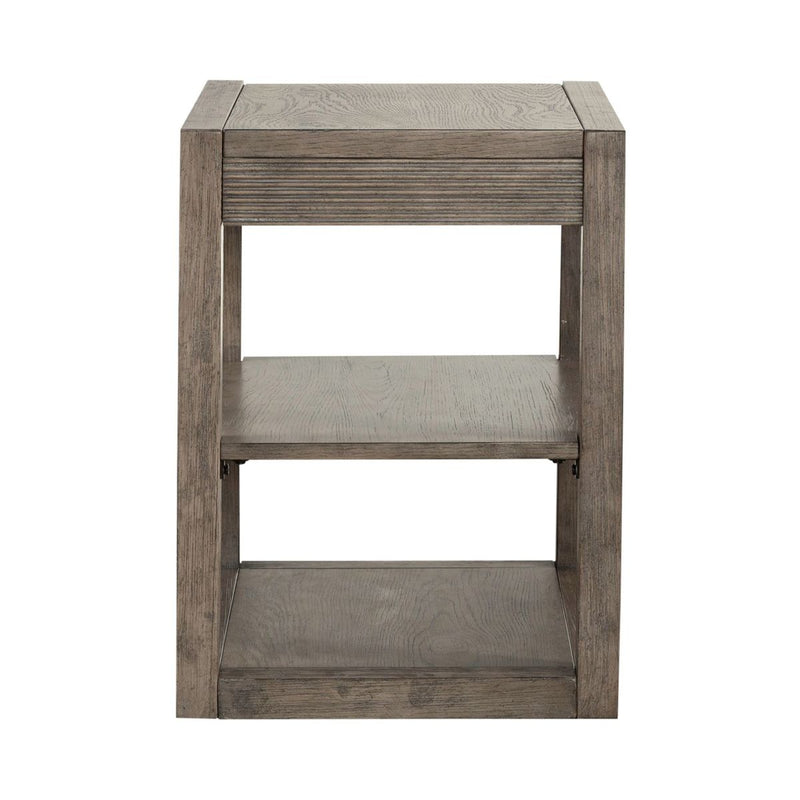 Liberty Furniture Bartlett Field Chairside Table in Dusty Taupe