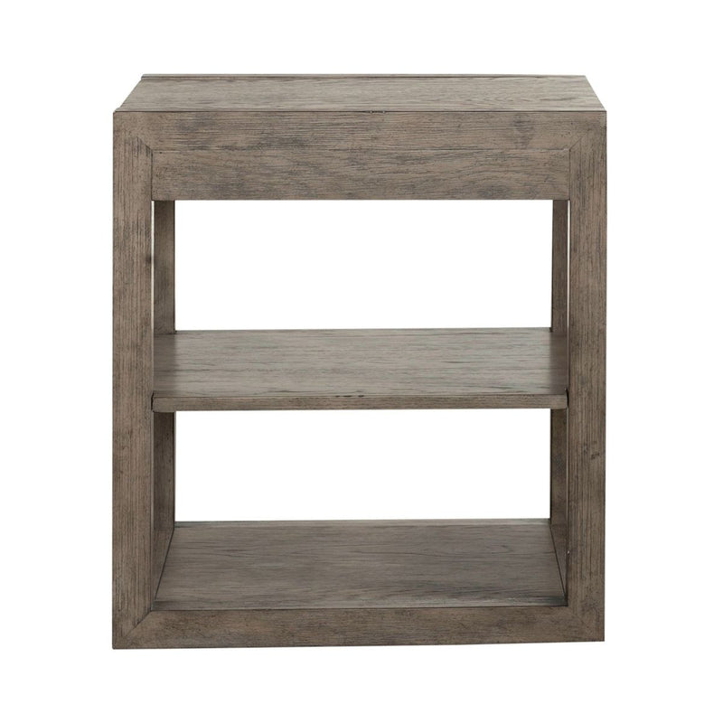 Liberty Furniture Bartlett Field Chairside Table in Dusty Taupe