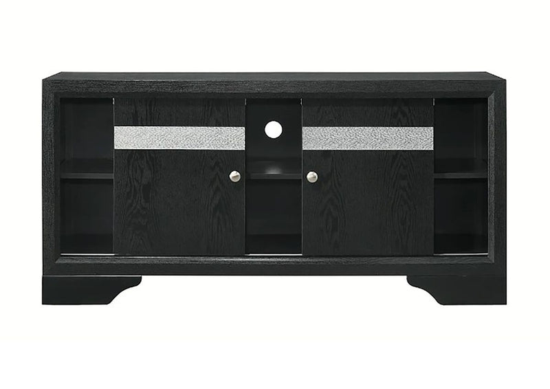 Crown Mark Furniture Regata TV Stand in Black