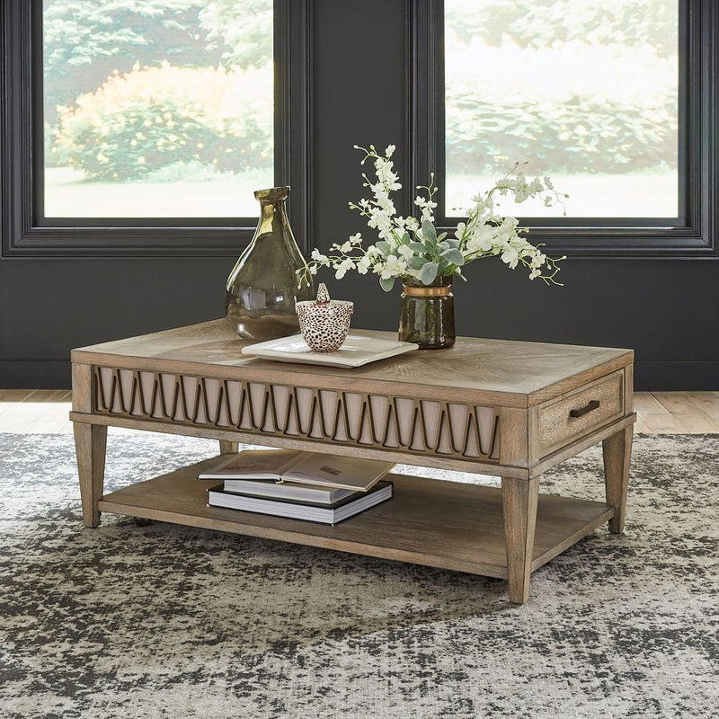 Liberty Furniture Devonshire Cocktail Table in Weathered Sandstone