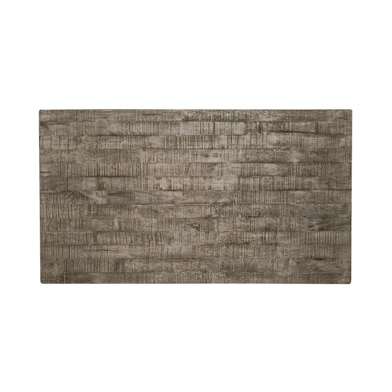 Liberty Furniture Laurel Bluff Cocktail Table in Antique White with Dusty Gray Top