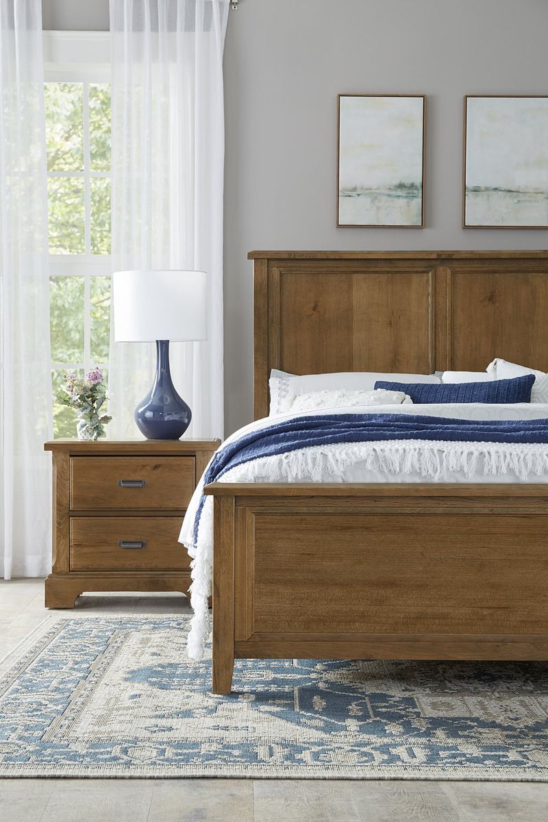 Vaughan Bassett Lancaster County 2 Drawer Nightstand in Amish Cherry