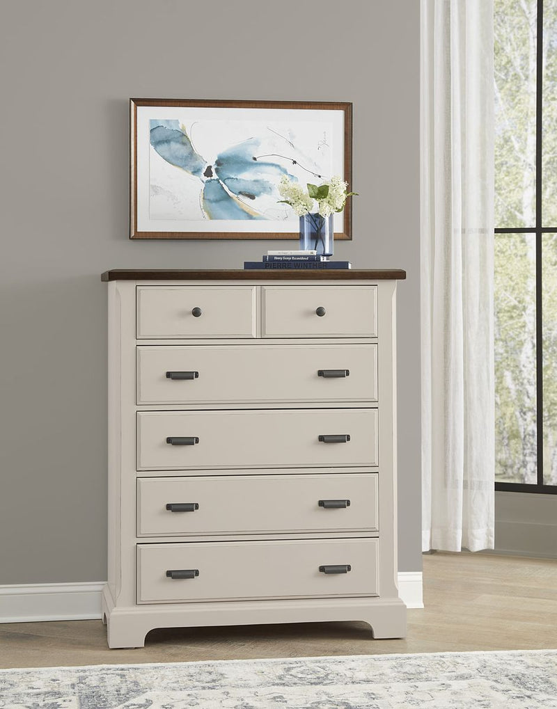 Vaughan Bassett Lancaster County 5 Drawer Chest in Dove Grey