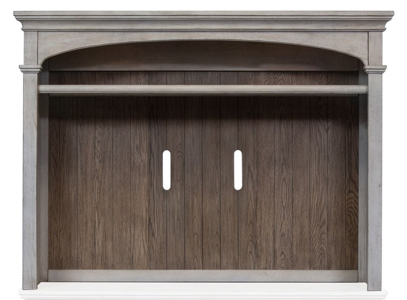 Liberty Heartland 66" Entertainment TV Stand with Hutch in Antique White