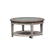 Liberty Heartland Round Ceiling Tile Cocktail Table in Antique White image