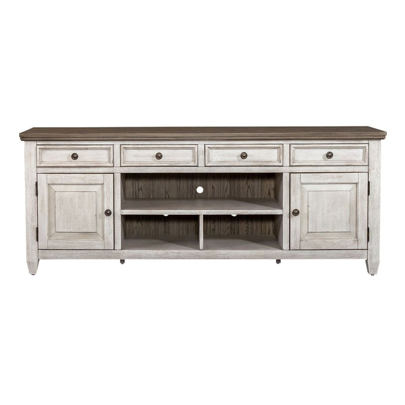 Liberty Heartland 76" Tile TV Console in Antique White