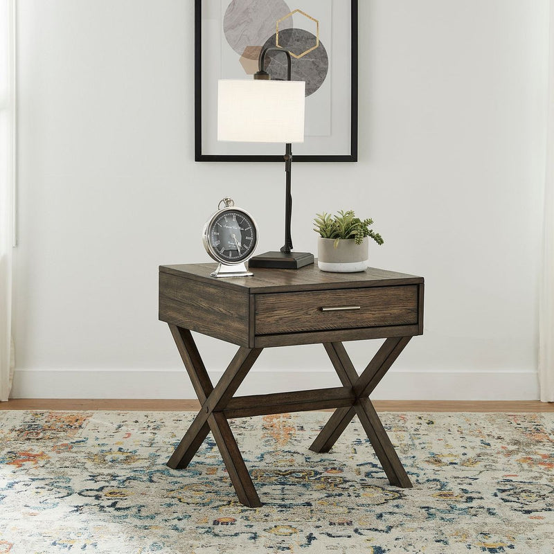 Liberty Furniture Lennox End Table in Brown