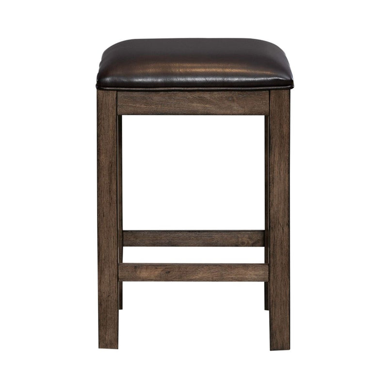 Liberty Furniture Lennox Upholstered Console Stool in Weathered Chestnut