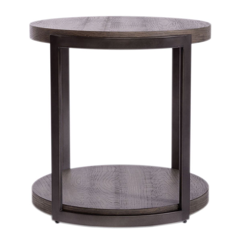 Liberty Furniture Modern View Round End Table in Gray image