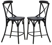 Liberty Furniture Vintage Dining Series X-Back Counter Chair in Black (Set of 2) image