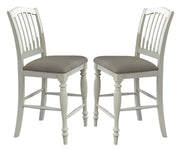 Liberty Furniture Cumberland Creek Slat Back Counter Chair in Nutmeg/White (Set of 2) image