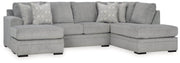 Ashley Casselbury living room set featuring a sofa, loveseat, and armchair with neutral upholstery and modern design.