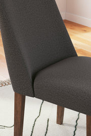 Ashley Furniture Lyncott dining room set with a wooden table and matching chairs, elegant and modern kitchen furniture.