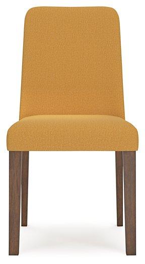 Ashley Furniture Lyncott dining room set with a wooden table and matching chairs in a modern dining space.