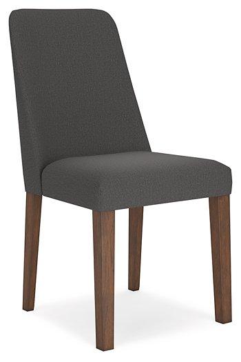 Ashley Furniture Lyncott dining room set with a wooden table and six matching chairs in a modern dining space