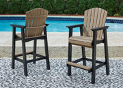 Outdoor dining set from Ashley Furniture featuring a table and chairs, perfect for garden or patio outdoor meals.