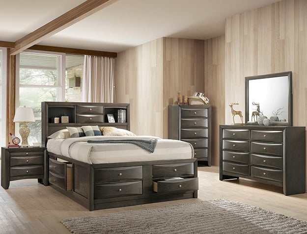 EMILY KING CAPTAINS BED HB/FB GREY
