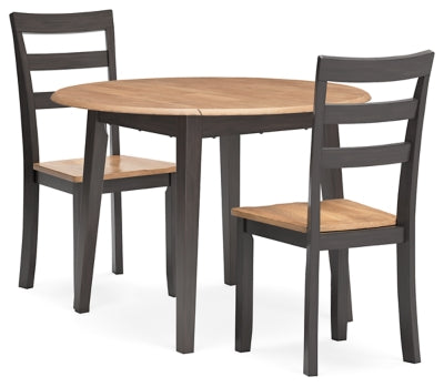 Ashley Furniture Gesthaven dining room set with a wooden table and matching chairs, stylish and elegant for dining spaces.
