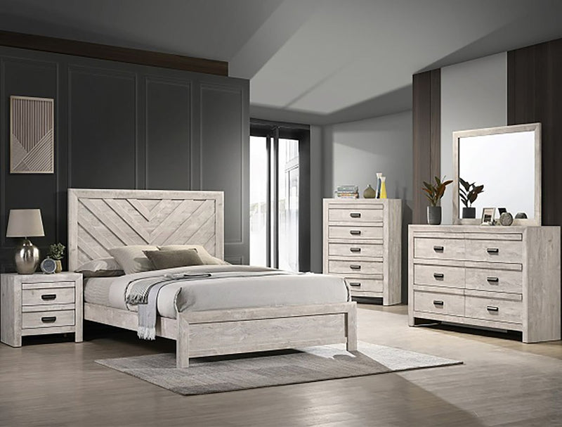 Crown Mark Furniture Valor Full Panel Bed in Gray B9330-F