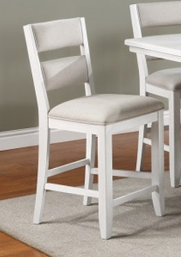 Crown Mark Furniture Wendy Counter Height Chair in White (Set of 2) image