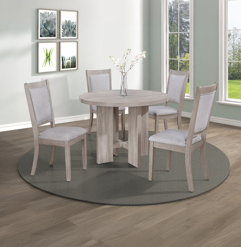 AMARA 5-PK RD DINING SET DRIFT WOOD