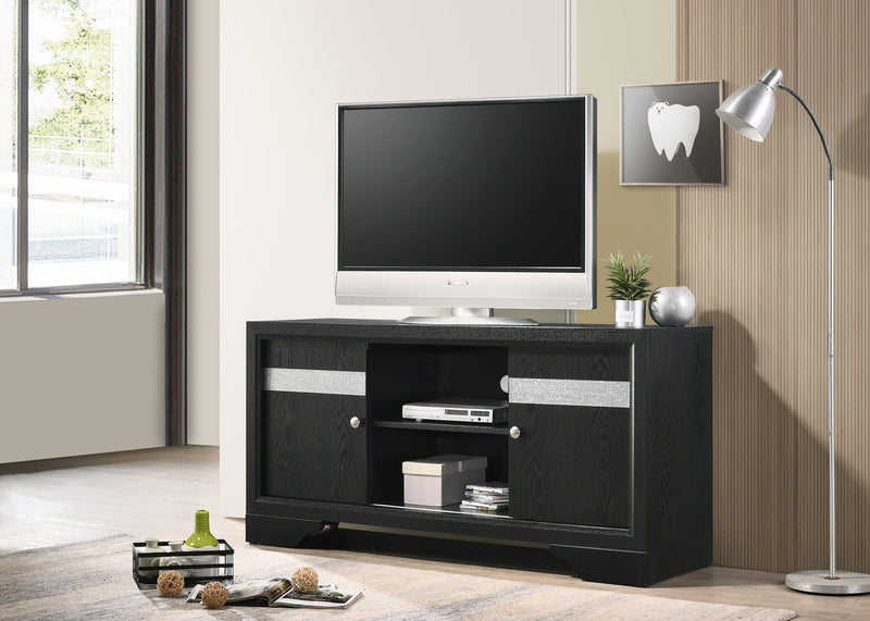 REGATA TV STAND BLACK/SILVER