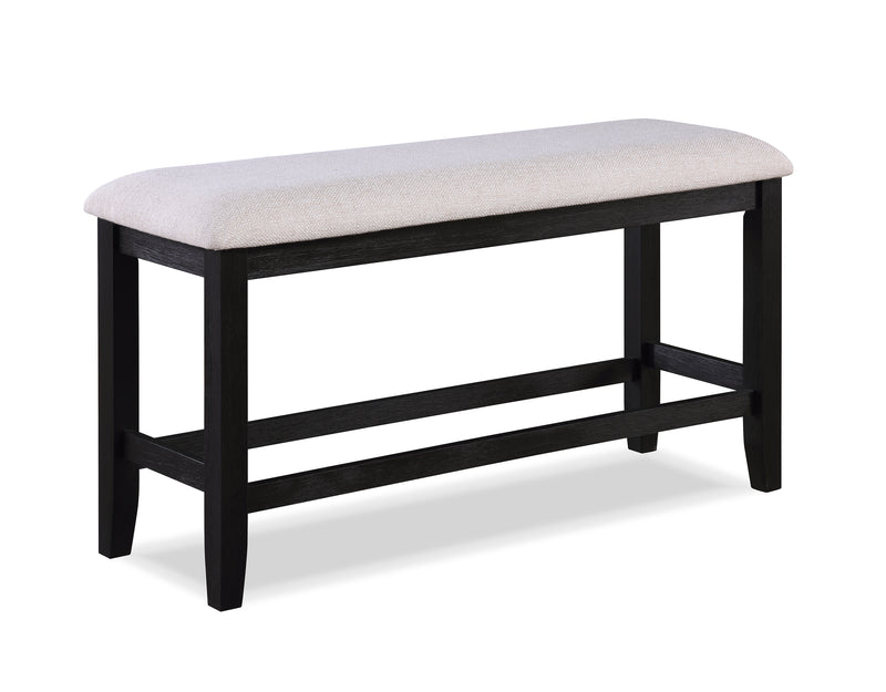 REGENT COUNTER HEIGHT BENCH CHARCOAL BLACK