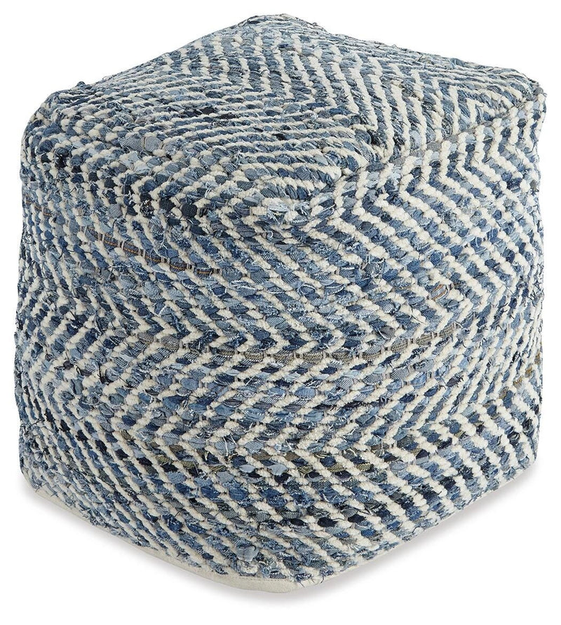 Chevron Pouf